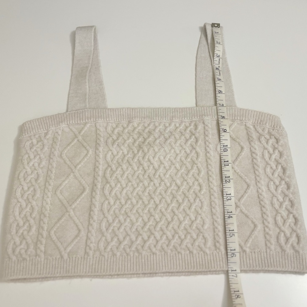 🗽H&M Beige Cable Knit Tank | Size :L - Picture 6 of 12